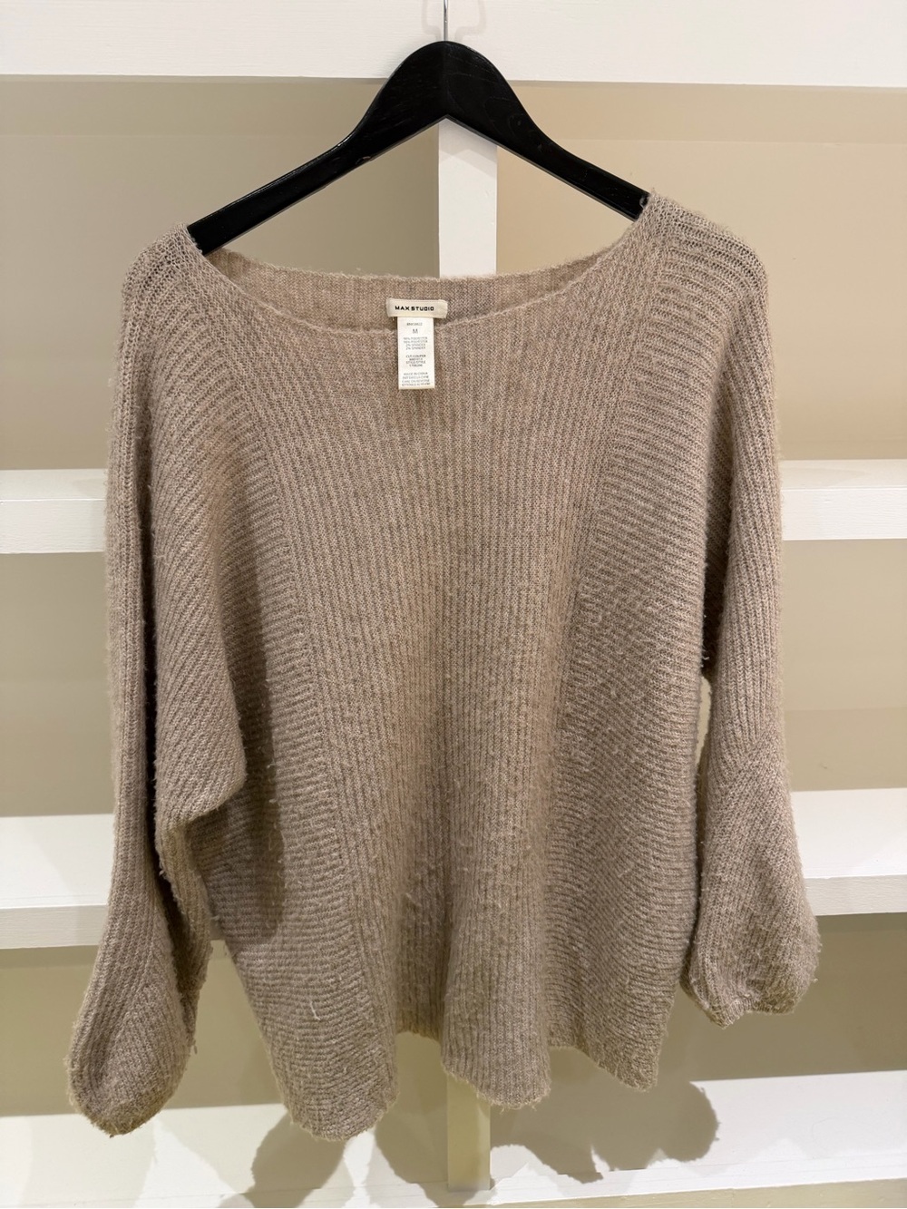 Max Studio Light Brown Sweater (Size Medium)